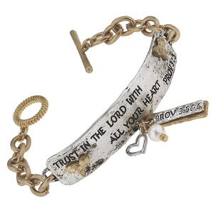 Prov 3:5 Trust in The Lord With All Your Heart Chain Bracelet